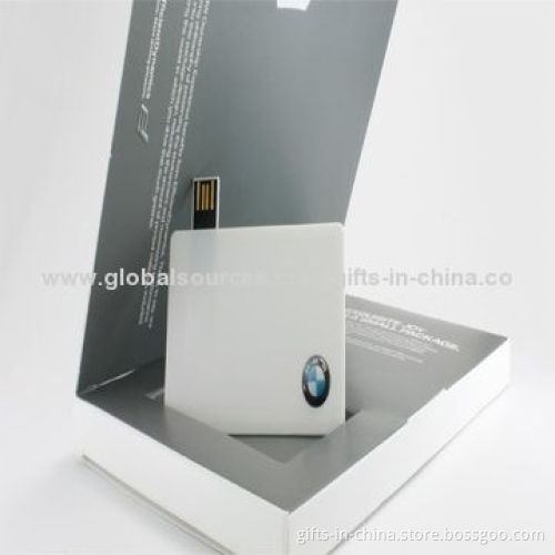 Promotional Credit Card USB Flash Drives with High-printing Quality, 64MB to 16GB Memory Capacity